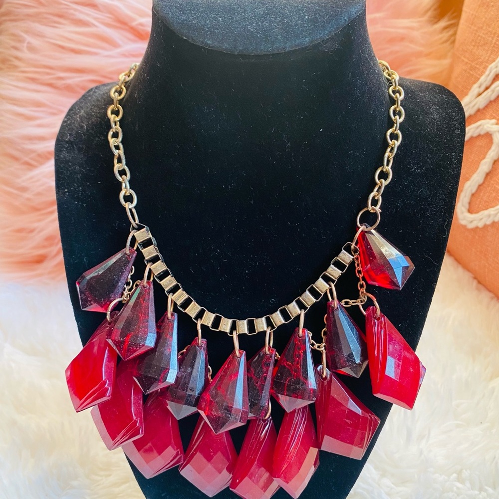 Ruby Red Vintage Necklace